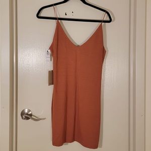 Aritzia Tiny V-Neck Mini Slip Dress